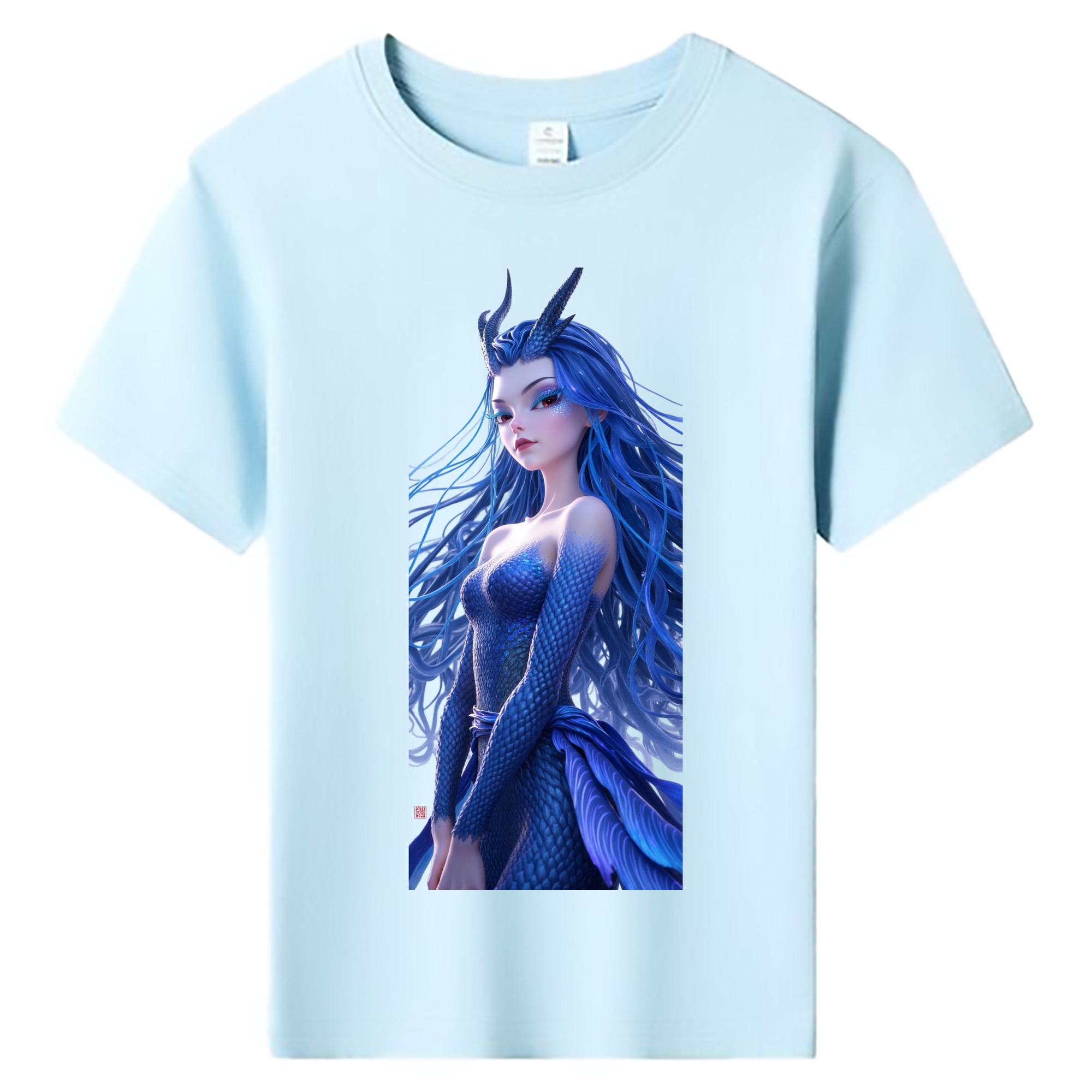 （画像用） Ne Zha 2 ナタ 魔童の大暴れ 綿100％キッズTシャツ（フロントプリント）